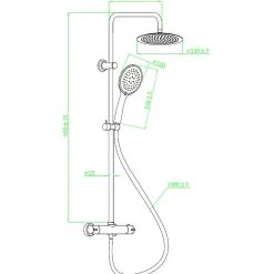 Colonne De Douche Thermostatique|Essebagno Colonne de douche thermostatique noire mate Essegoia
