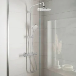 Colonne De Douche Thermostatique|Hansgrohe Colonne de douche thermostatique Vernis Blend 2 jets + nettoyant