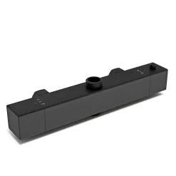 Colonne De Douche Thermostatique|AICA Sanitaire Colonne de douche thermostatique avec pomme de tête, douchette et flexible,noir mat, Carré, AICA