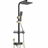 Colonne De Douche Thermostatique|Signature Colonne de douche thermostatique élégante noir et doré