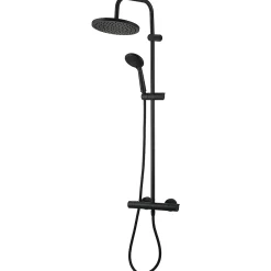 Colonne De Douche Thermostatique|GoodHome Colonne de douche thermostatique noir mat Cavally