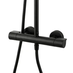 Colonne De Douche Thermostatique|GoodHome Colonne de douche thermostatique noir mat Cavally