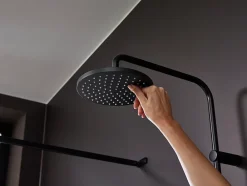 Colonne De Douche Thermostatique|Hansgrohe Colonne de douche thermostatique noir mat Vernis Blend