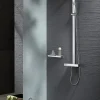 Colonne De Douche Thermostatique|Bernstein Colonne de douche thermostatique acier inox + pommeau 25x25cm - 112,5x50cm - NT6705C 25x25cm