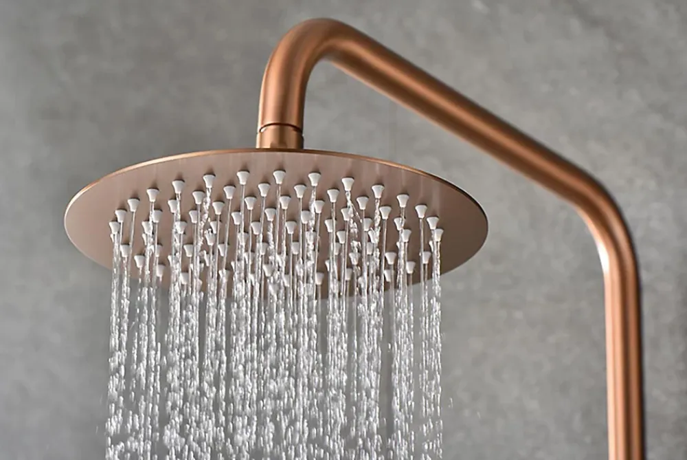 Colonne De Douche Thermostatique|Imex Colonne de douche thermostatique - Monza - Diamètre tête de douche : 300 mm - Coloris: or brossé