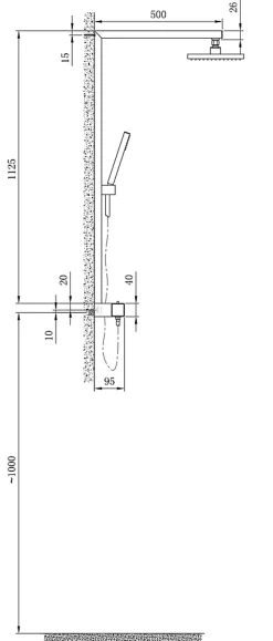 Colonne De Douche Thermostatique|Bernstein Colonne de douche thermostatique acier inox - 112,5x50cm - NT6705C