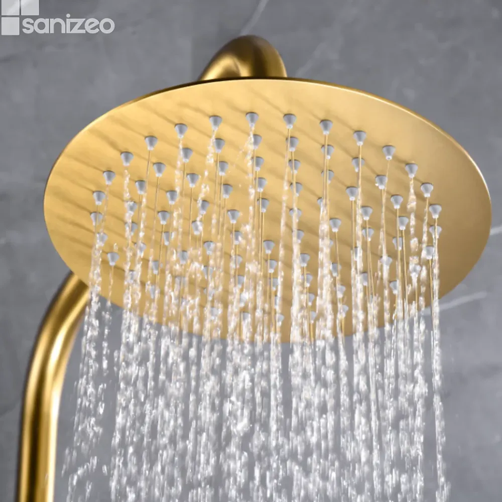 Colonne De Douche Thermostatique|Imex Colonne de Douche Thermostatique Anti-Calcaire Or Brossé GENOVA BTG053/OC