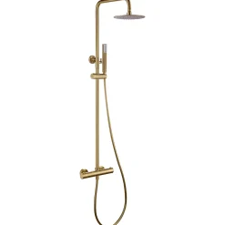Colonne De Douche Thermostatique|Imex Colonne de Douche Thermostatique Anti-Calcaire Or Brossé GENOVA BTG053/OC