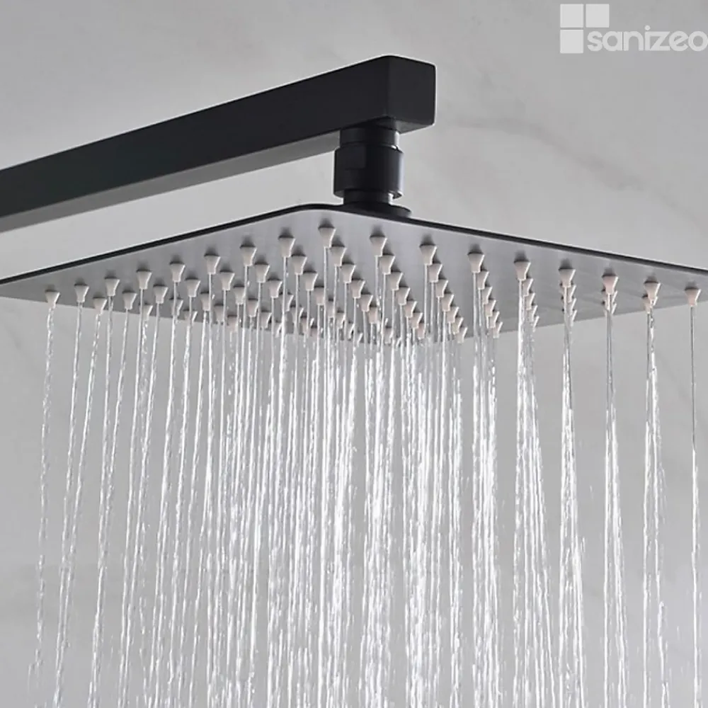 Colonne De Douche Thermostatique|Imex Colonne de Douche Thermostatique Anti-Calcaire Noir Mat VIGO BTV013/NG