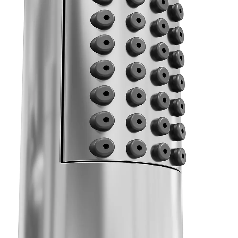 Colonne De Douche Thermostatique|GoodHome Colonne de douche thermostatique + barre réglable + douchette + flexible, chrome, Owens