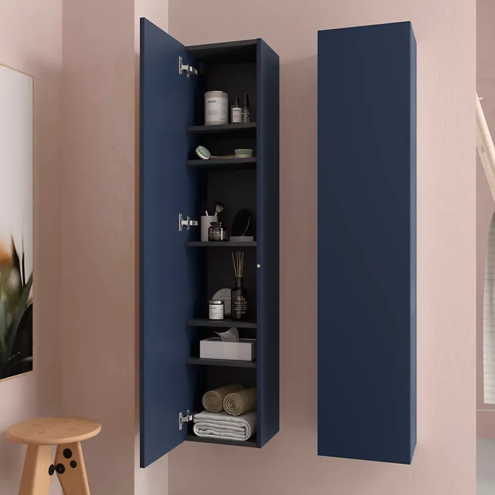 Cygnus bath Colonne de salle de bain BEQUIA 140cm Bleu mat