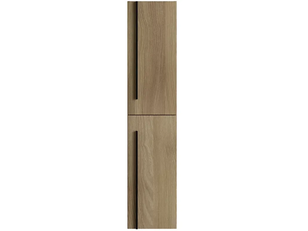 Meuble De Salle De Bains Faible Profondeur|T-Bath Colonne de salle de bain ANGI 2 portes 140x30x27 cm chêne