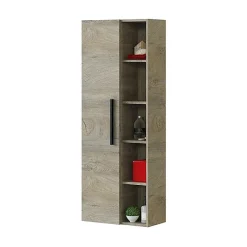 Calicosy Colonne de Salle de Bain - ARKITMOBEL - Athena 1A1G - 51 x 25 x 135 cm - Marron - Montage facile