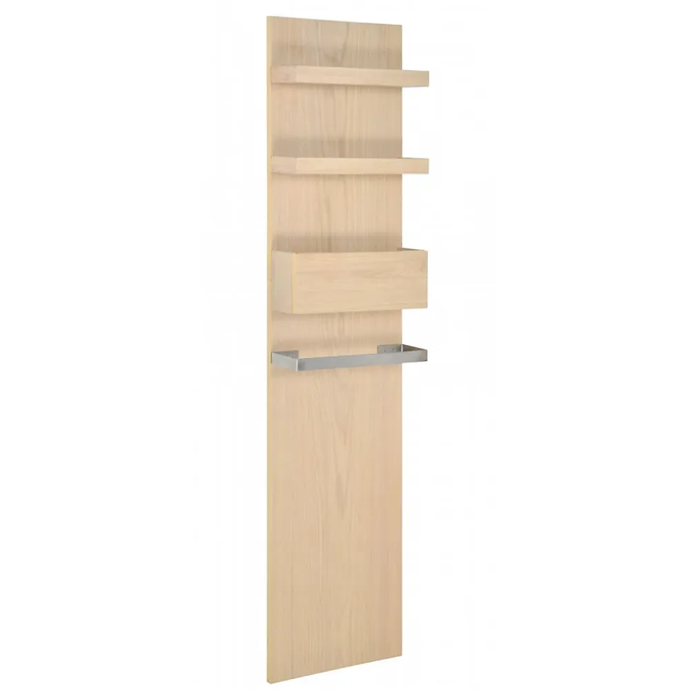 Mob-In Colonne de salle de bain suspendue chêne ENIO 165cm porte serviette