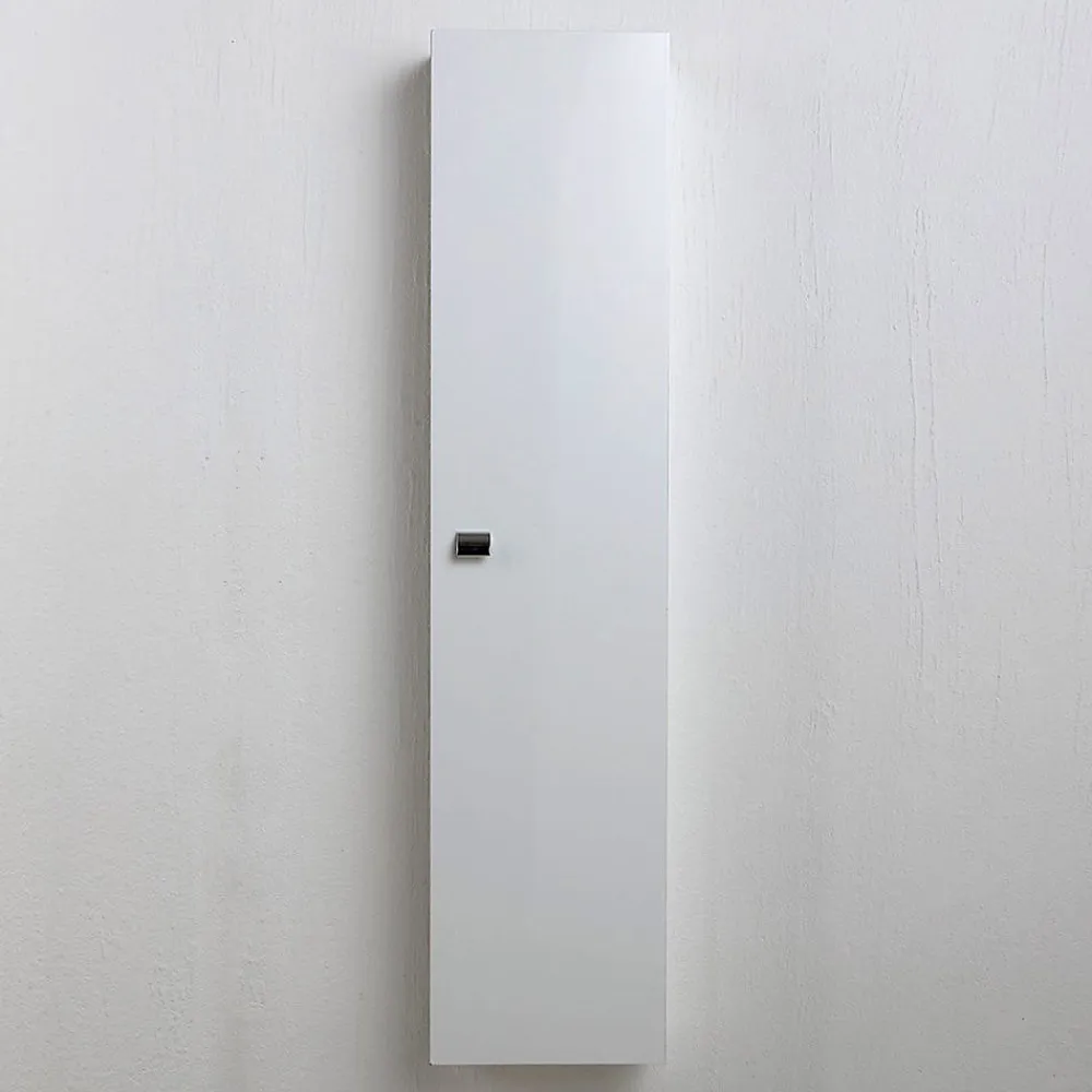 Colonne De Salle De Bains|Kiamami Valentina Colonne De Salle De Bain Suspendue Blanche Avec Une Porte Et Des Étagères Internes - Simply
