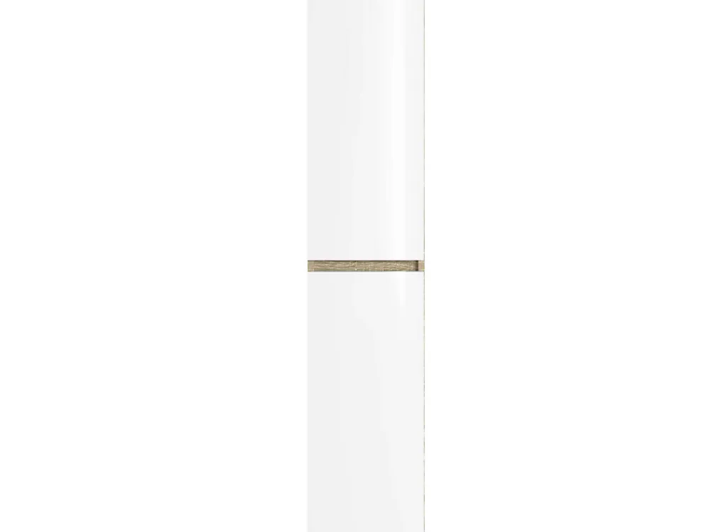 T-Bath Colonne de salle de bain NELI 2 portes 140x30x27 cm chêne et blanc