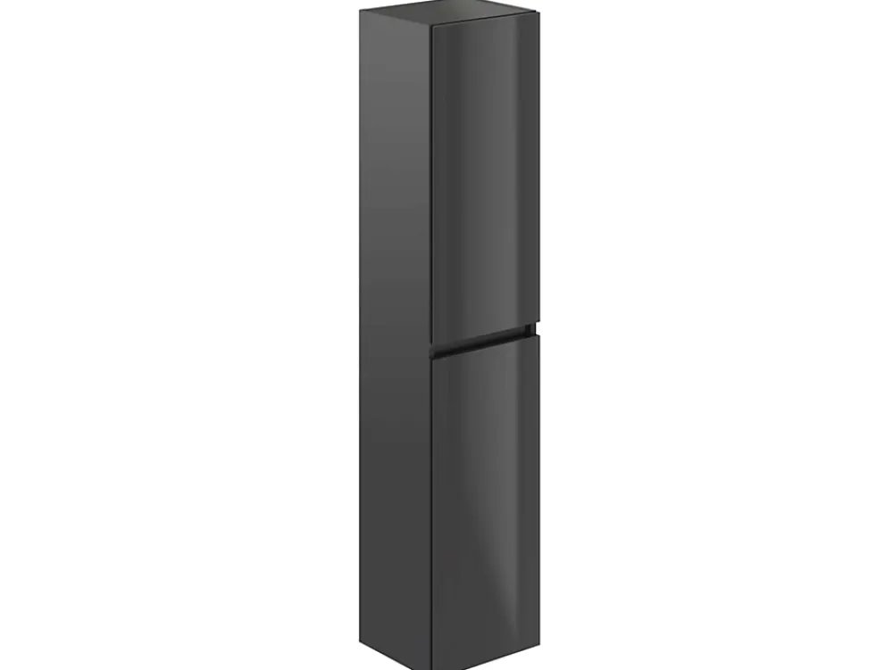 T-Bath Colonne de salle de bain NELI 2 portes 140x30x27 cm gris anthracite