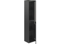 T-Bath Colonne de salle de bain NELI 2 portes 140x30x27 cm gris anthracite