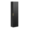 Colonne De Salle De Bains|Vente-unique Colonne de salle de bain suspendue striée - Noir - H140 cm - ZEVARA