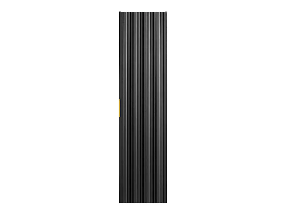 Colonne De Salle De Bains|Vente-unique Colonne de salle de bain suspendue striée - Noir - H140 cm - ZEVARA