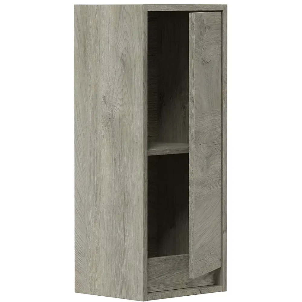 Meuble De Salle De Bains Faible Profondeur|Vs Venta-Stock Colonne de salle de bain Devin 1 porte, couleur ciel d'Alaska