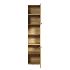 Colonne De Salle De Bains|Calicosy Colonne de salle de bain rainurée 2 portes, 2 niches H186 cm - PUREBLISS