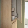 Colonne de salle de bain aspect bois naturel Vague 40 cm