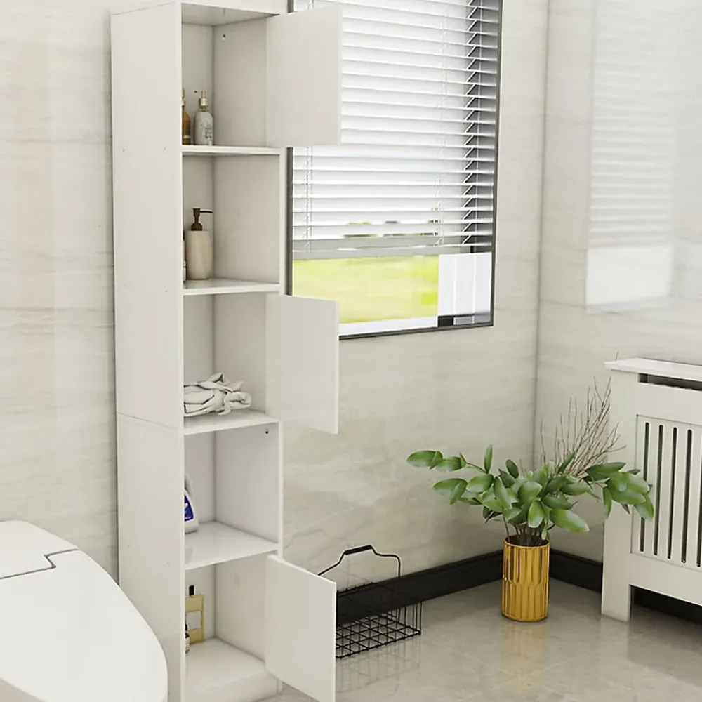 Colonne de salle de bain - Anne - Blanc - 180 x 33 x 30 cm