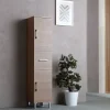 Colonne De Salle De Bains|Kiamami Valentina Colonne De Salle De Bain 150Cm 2 Portes Et 1 Tiroir Chêne Naturel Avec Pieds Rimini