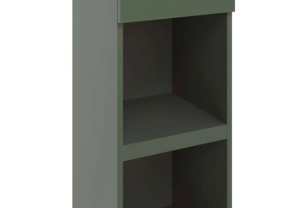 Colonne De Salle De Bains|Meuble De Salle De Bains Faible Profondeur|T-Bath Colonne de salle de bain SPA 1 porte 1 tiroir 180x35x35 cm vert