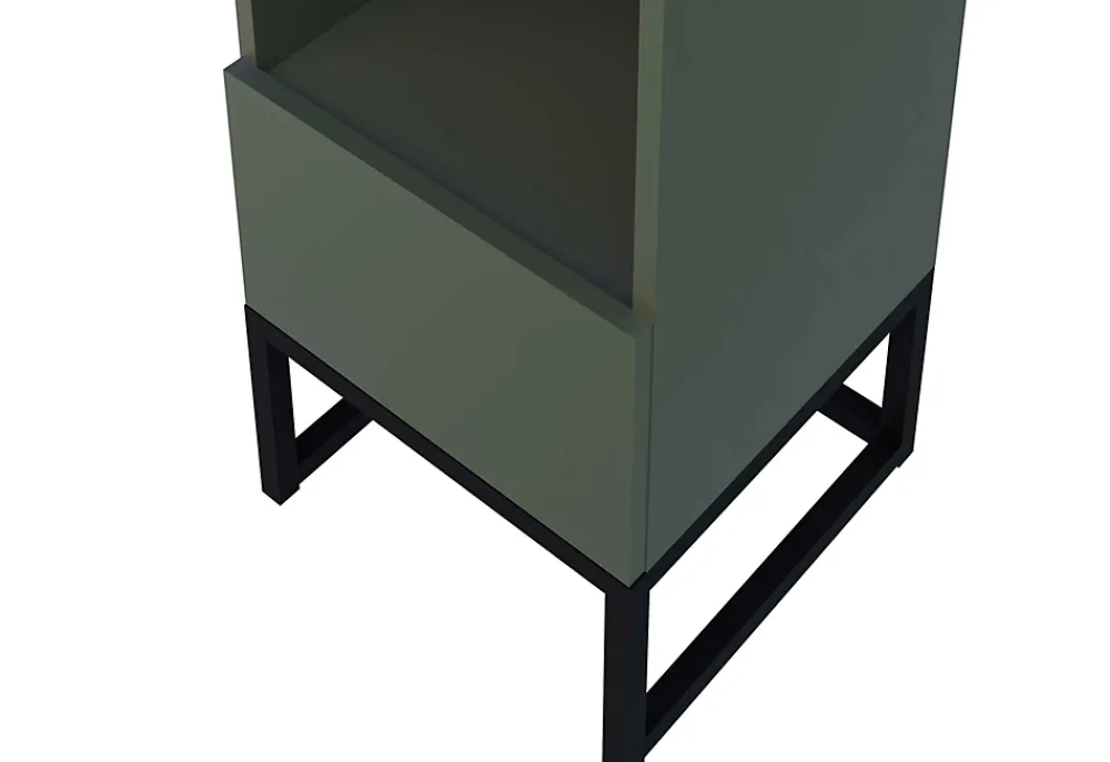 Colonne De Salle De Bains|Meuble De Salle De Bains Faible Profondeur|T-Bath Colonne de salle de bain SPA 1 porte 1 tiroir 180x35x35 cm vert
