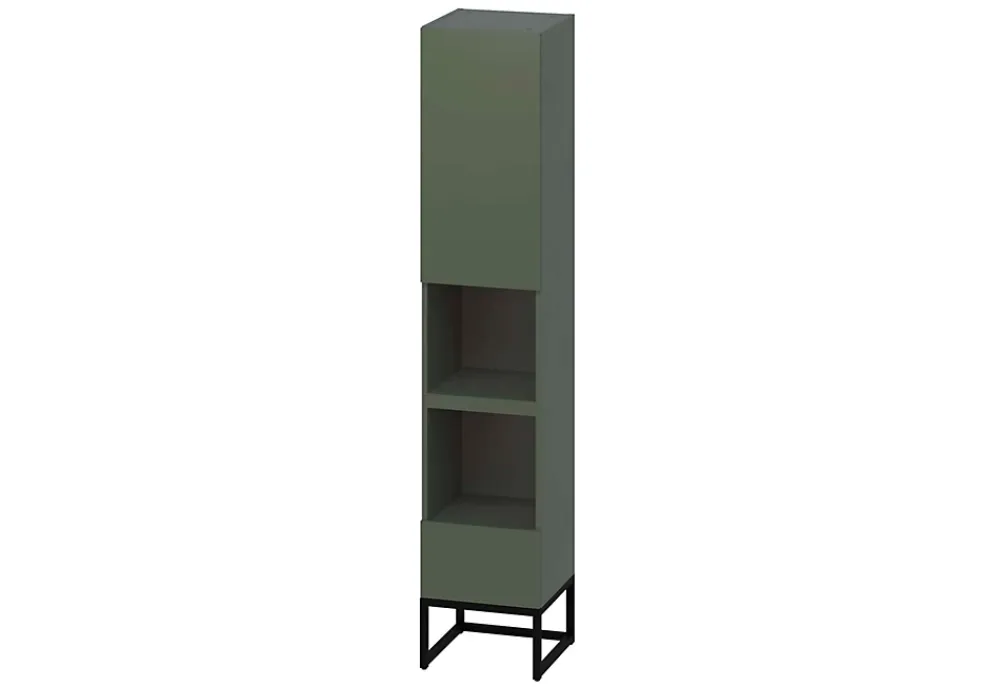 Colonne De Salle De Bains|Meuble De Salle De Bains Faible Profondeur|T-Bath Colonne de salle de bain SPA 1 porte 1 tiroir 180x35x35 cm vert
