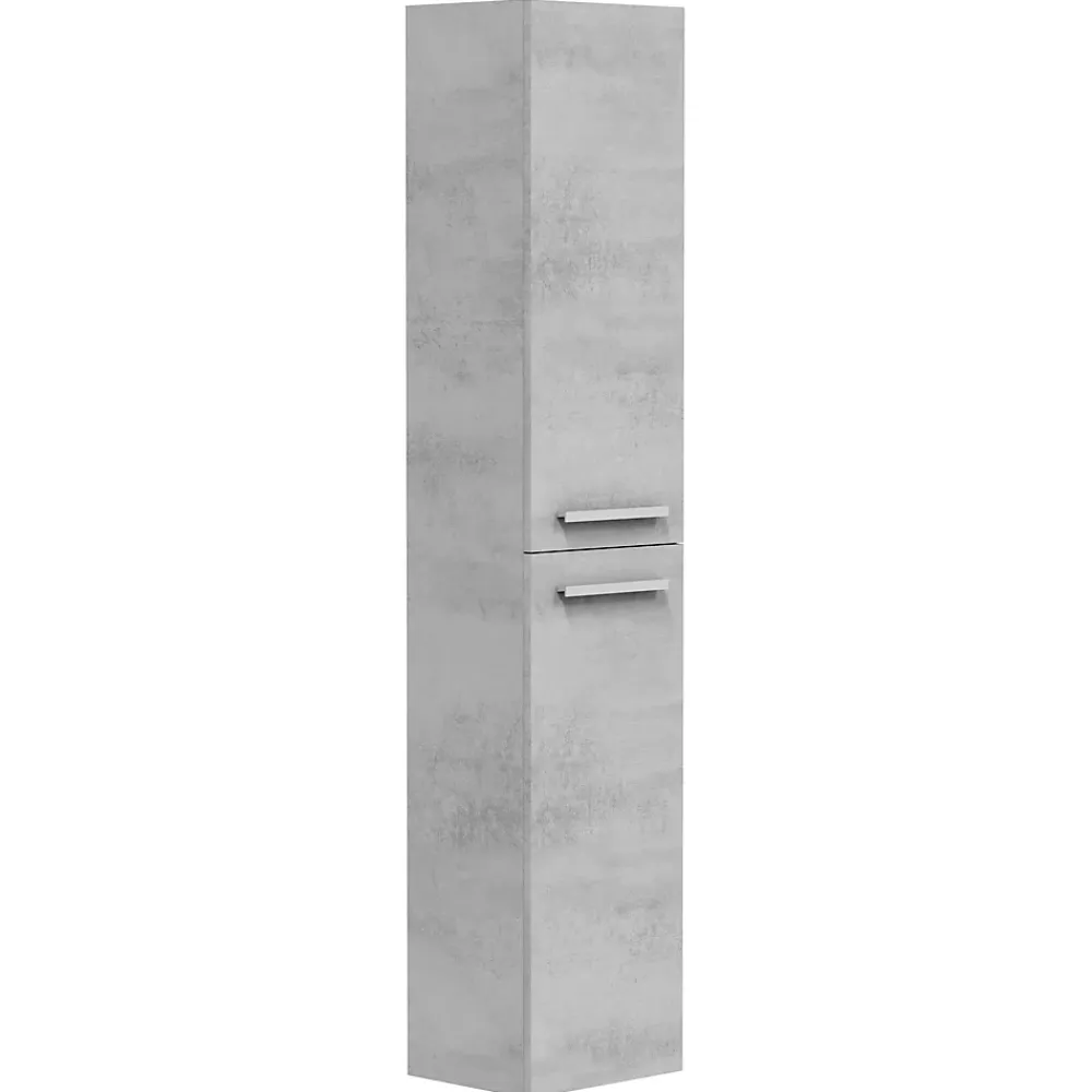 Colonne De Salle De Bains|Vs Venta-Stock Colonne de salle de bain Alise 2 portes, couleur Ciment