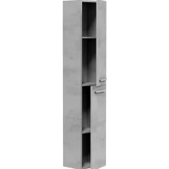 Colonne De Salle De Bains|Vs Venta-Stock Colonne de salle de bain Alise 2 portes, couleur Ciment