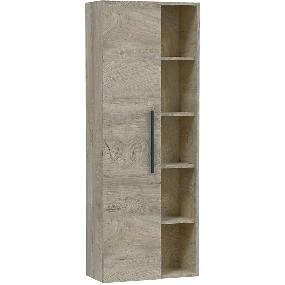 Vs Venta-Stock Colonne de salle de bain Alise 1 porte et 5 trous, couleur ciel d'Alaska