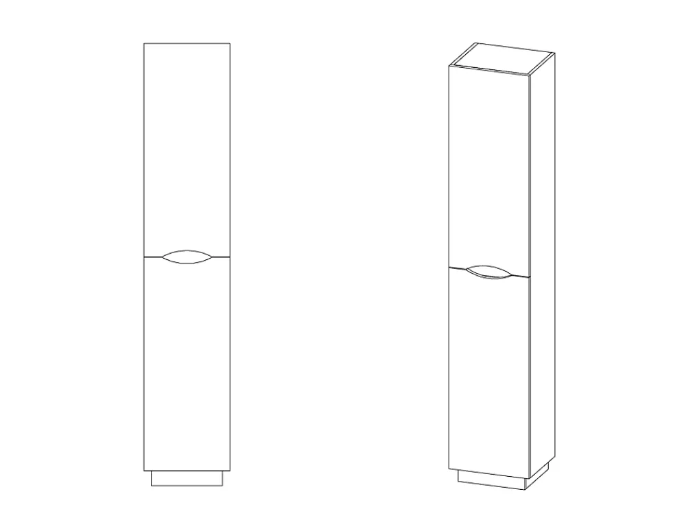 Colonne De Salle De Bains|Meuble De Salle De Bains Faible Profondeur|Ondee Colonne de salle de bains simple à poser H.180 x P. 30 x l.35 cm, blanc, Palermo