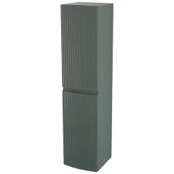 Colonne de salle de bains vert mat strié l.40 x H.170 x P.40 cm, Vague