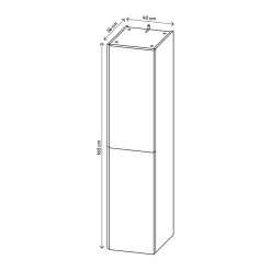 Colonne De Salle De Bains|GoodHome Colonne de salle de bains effet noyer 2 portes l.40 x H.160 x P.36 cm Levanna