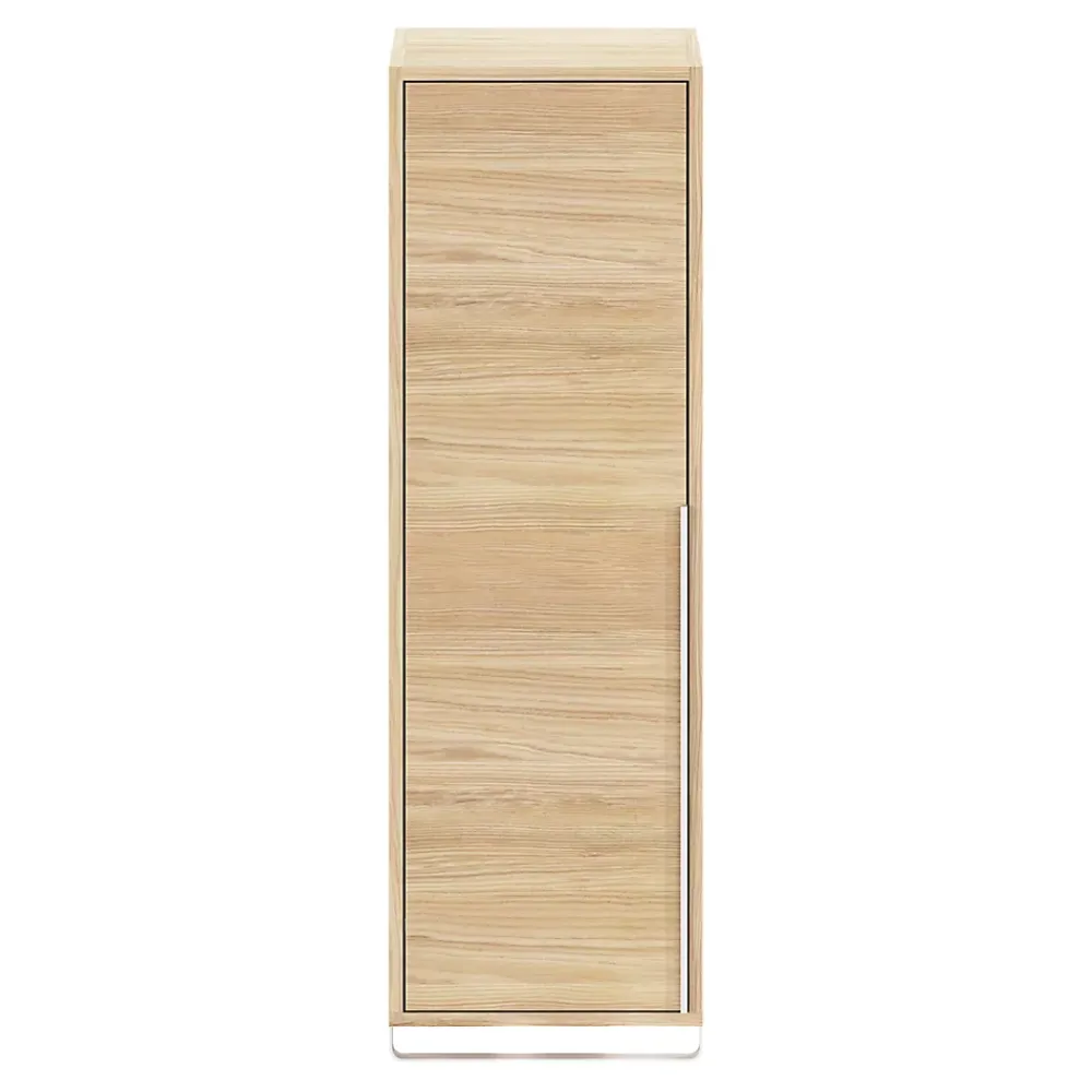 Colonne De Salle De Bains|Meuble De Salle De Bains Faible Profondeur|GoodHome Colonne de salle de bains suspendue avec porte-serviettes effet bois l.36 x H.115 x P.30 cm, Maza