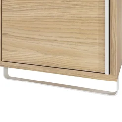 Colonne De Salle De Bains|Meuble De Salle De Bains Faible Profondeur|GoodHome Colonne de salle de bains suspendue avec porte-serviettes effet bois l.36 x H.115 x P.30 cm, Maza