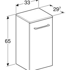 Colonne De Salle De Bains|Geberit Colonne de salle de bains H.65 cm blanc Selva