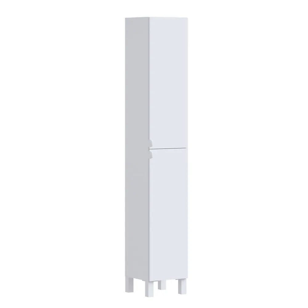 Randal Colonne de salle de bains l.30 x H.176 x P.32 cm 2 portes blanc mat, Otto