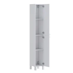 Randal Colonne de salle de bains l.30 x H.176 x P.32 cm 2 portes blanc mat, Otto