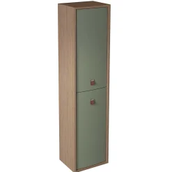 Colonne De Salle De Bains|Decotec Colonne de salle de bains suspendue vert fougère mat l.39 x H.160 x P.31 cm, 2 portes ouverture à droite, Havana