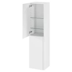 Colonne De Salle De Bains|GoodHome Colonne de salle de bains blanc mat 2 portes l.40 x H.160 x P.36 cm Levanna