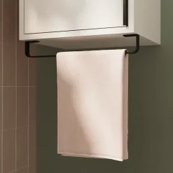 Colonne De Salle De Bains|Meuble De Salle De Bains Faible Profondeur|GoodHome Colonne de salle de bains suspendue avec porte-serviettes blanc mat l.36 x H.115 x P.30 cm, Maza