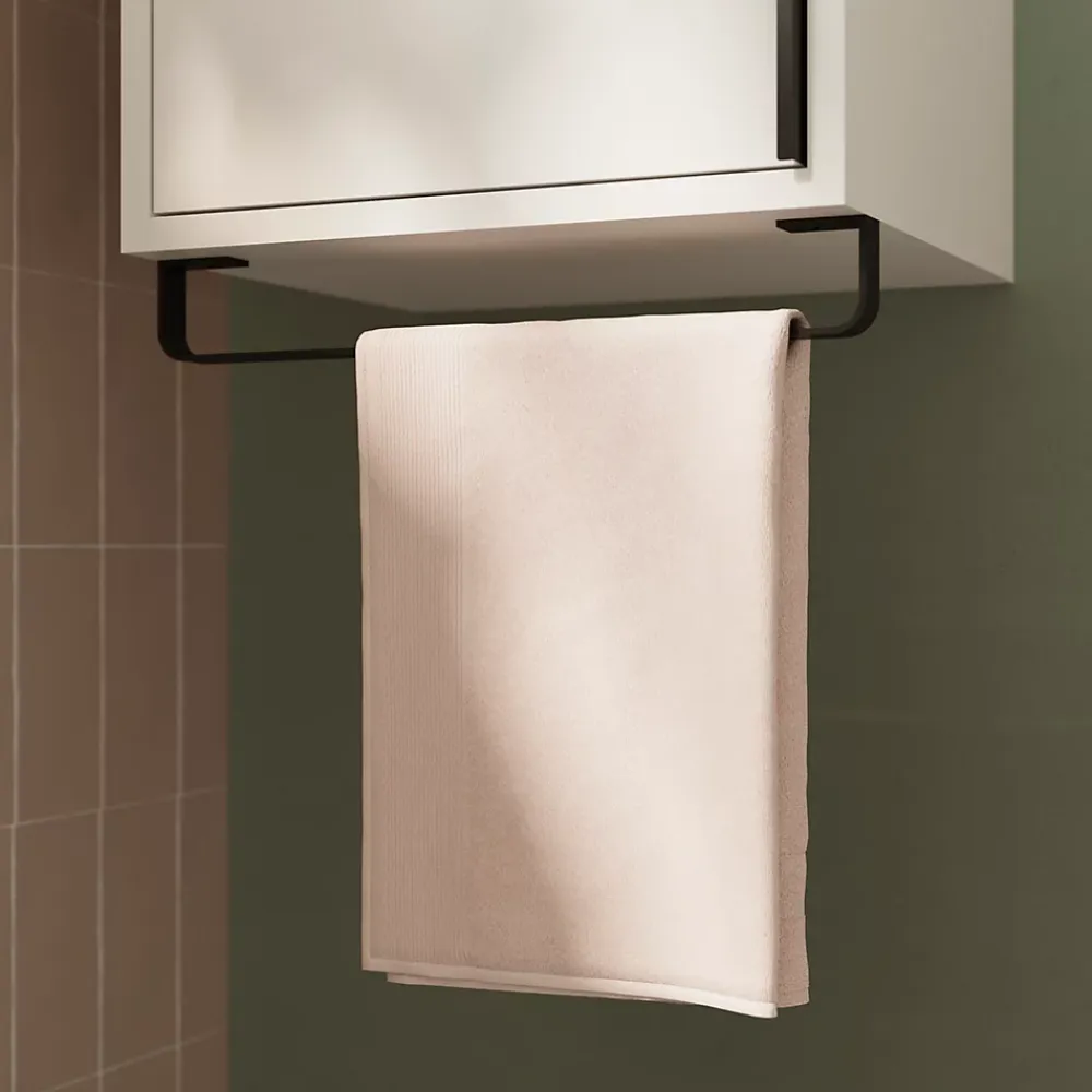 Colonne De Salle De Bains|Meuble De Salle De Bains Faible Profondeur|GoodHome Colonne de salle de bains suspendue avec porte-serviettes blanc mat l.36 x H.115 x P.30 cm, Maza