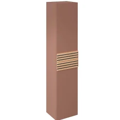 Decotec Colonne de salle de bains à suspendre ouverture droite Archi terracotta mat H. 160 x L. 35 cm