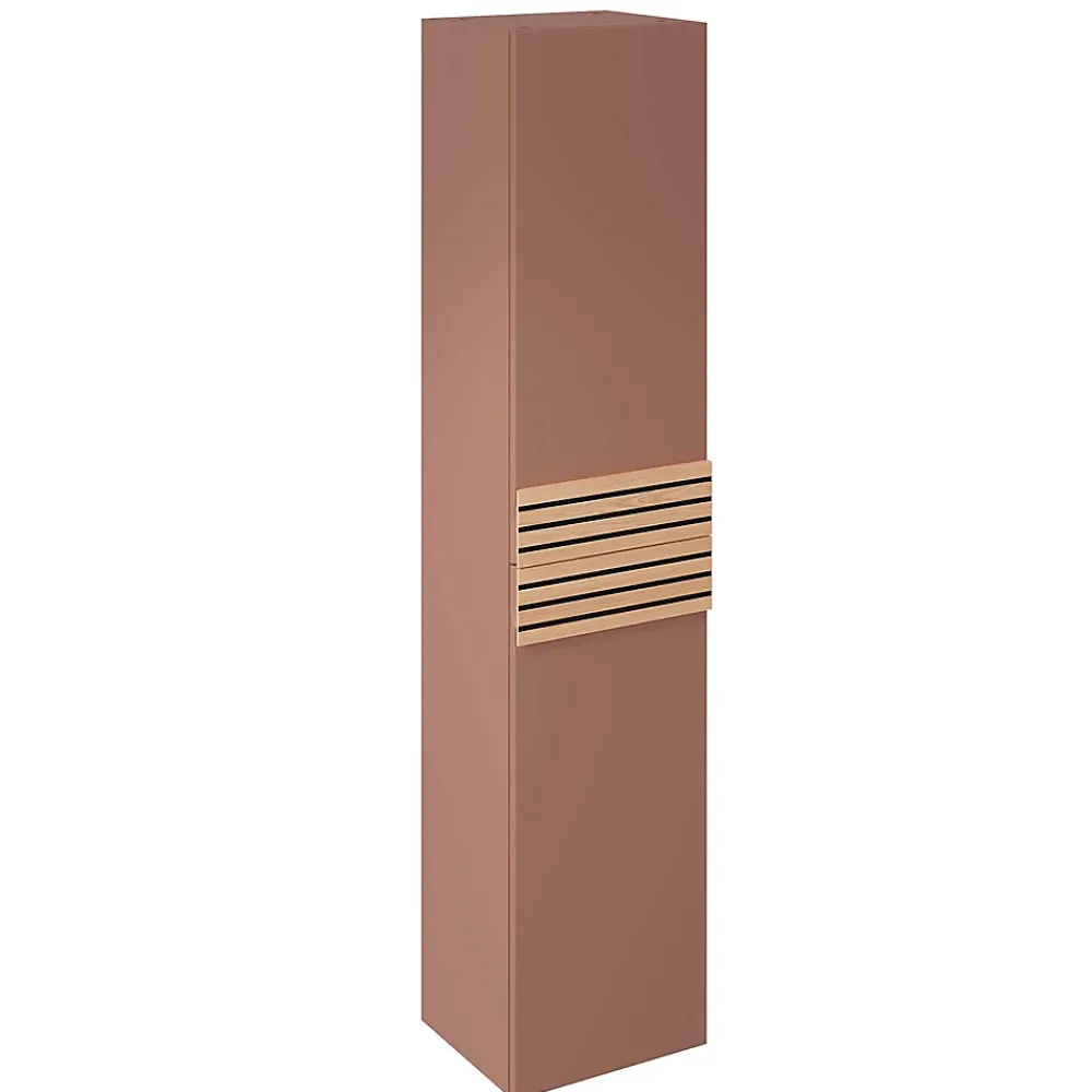 Decotec Colonne de salle de bains à suspendre ouverture droite Archi terracotta mat H. 160 x L. 35 cm
