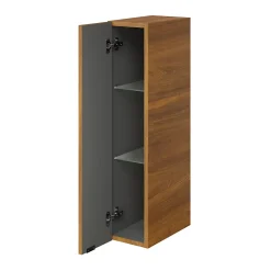 GoodHome Colonne de salle de bains suspendue faible largeur effet noyer l.20 x H.90 x P.36 cm, Imandra